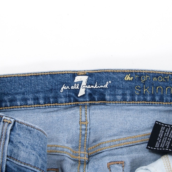 High Waist Skinny Ankle Side Slits Released Hem - Picture 8 of 8